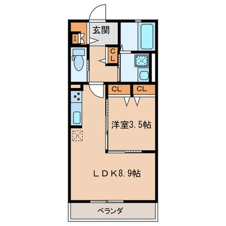 Chime境川の物件間取画像